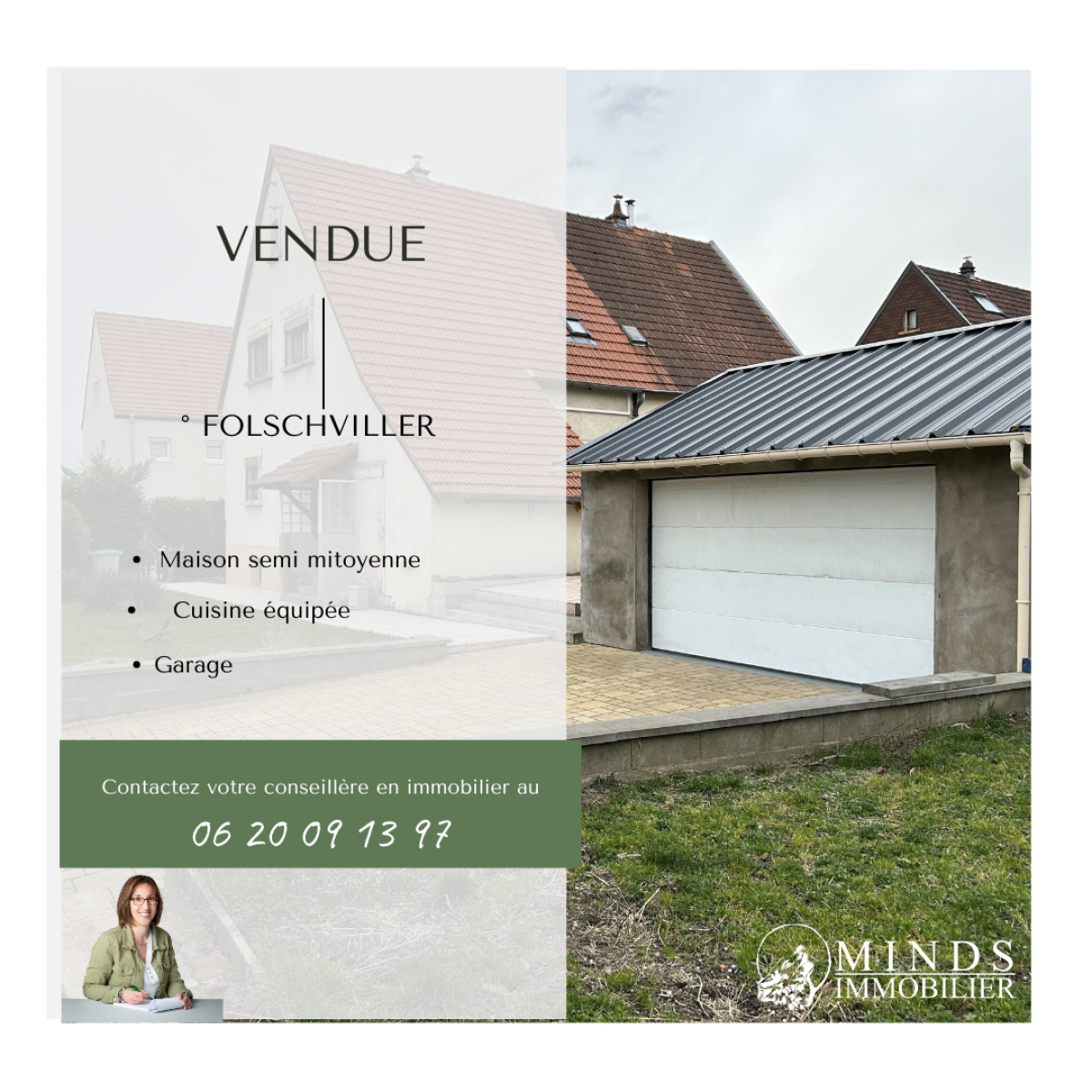 Maison avec jardin et garage vendue à Folschviller